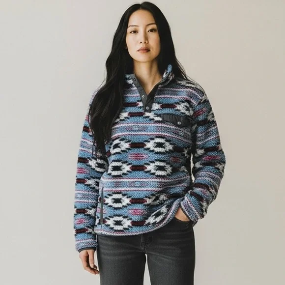 🌻CINCH Western Aztec Fleece Pullover | Women’s Size Small - Picture 1 of 10